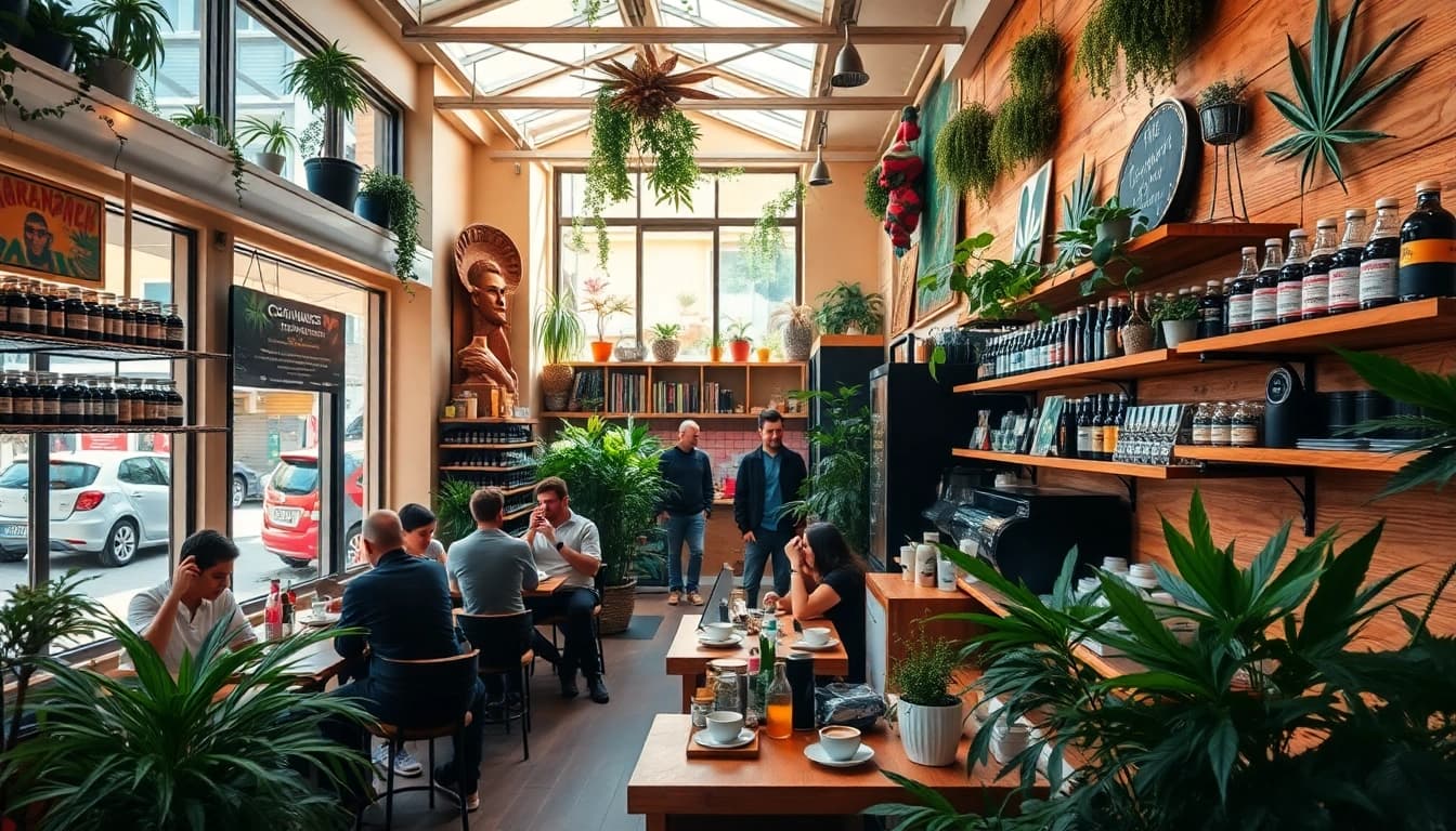 Profiter d'un Café dans le Cannabis Coffee Shop lloret de mar, ambiance chaleureuse et détendue.
