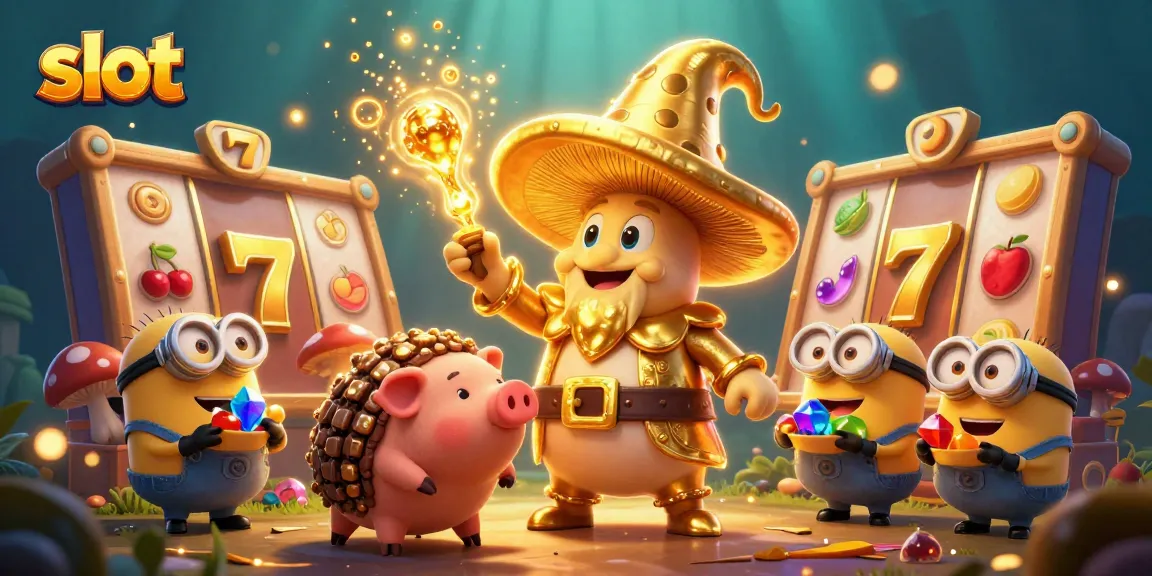 Spin the lively slot reels with vibrant characters in a magical casino scene.