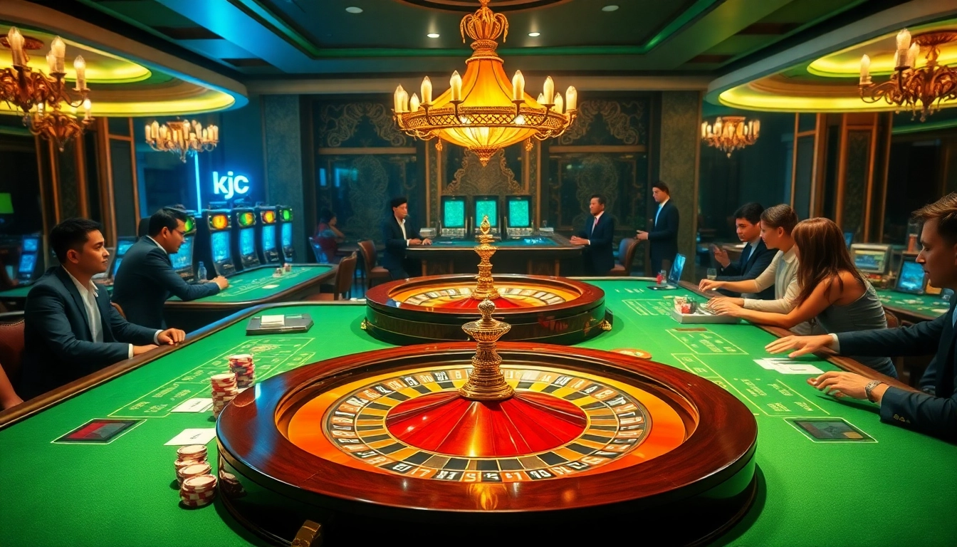 Experience the excitement of gambling at KJC with lively casino tables and thrilling games.