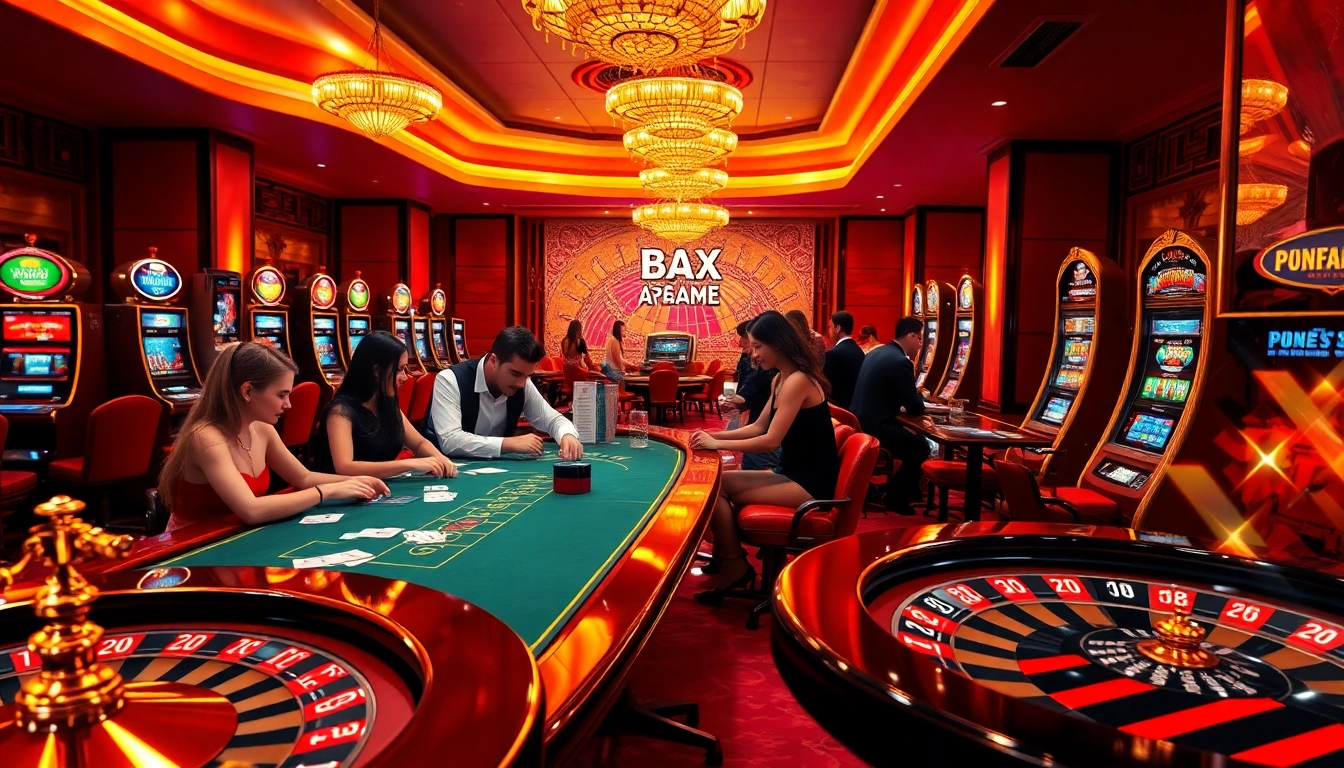 Engage in an immersive sex game experience within a luxurious casino atmosphere, with poker tables and slot machines.