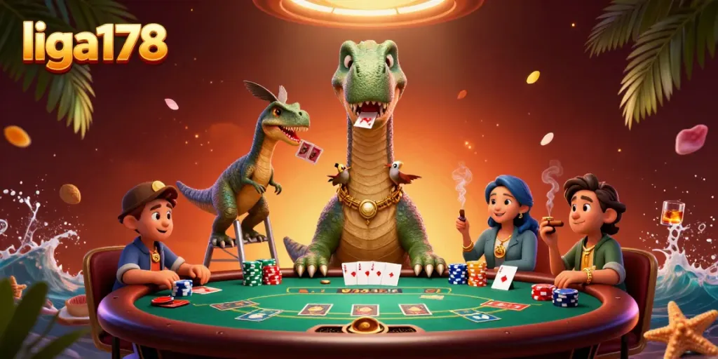 Gambarkan pengalaman seru di liga178 dengan brontosaurus dan raptor di kasino