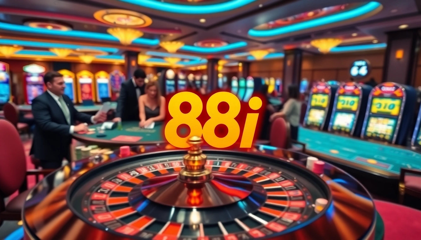 Exciting gameplay at 88i game with roulette and blackjack tables inviting players to win big.