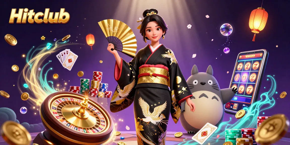Engage with Hitclub's dynamic gaming world through a vibrant casino scene featuring Asian cultural themes and thrilling gameplay elements.