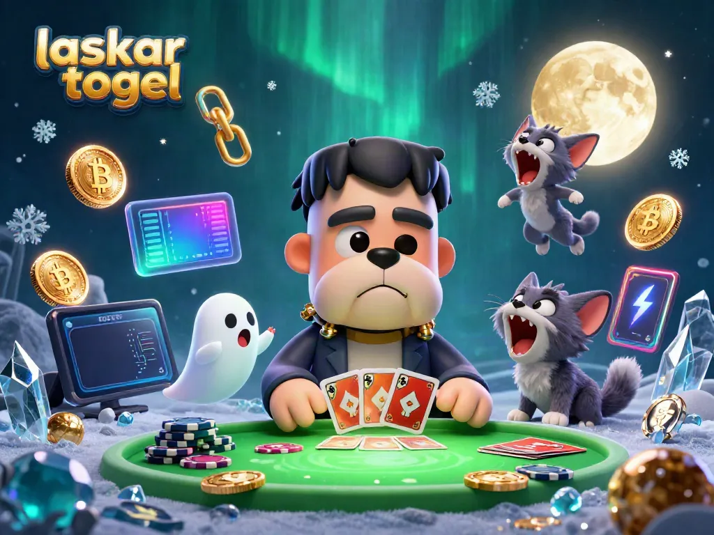 Play cards and win at laskar togel with a spooky scene featuring a Frankenstein bulldog and ghost mouse.