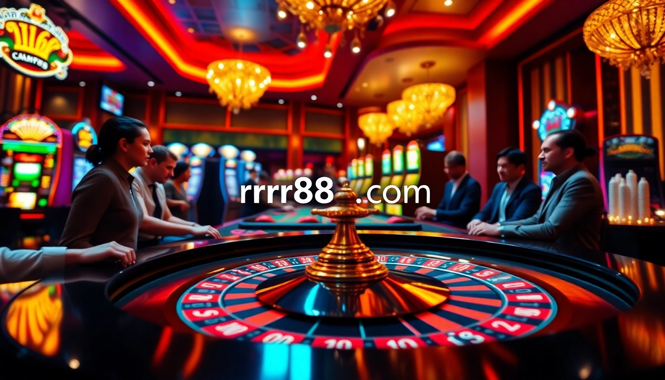 Players betting at a roulette table while enjoying their experience at https://rr88csn.com/ casino.