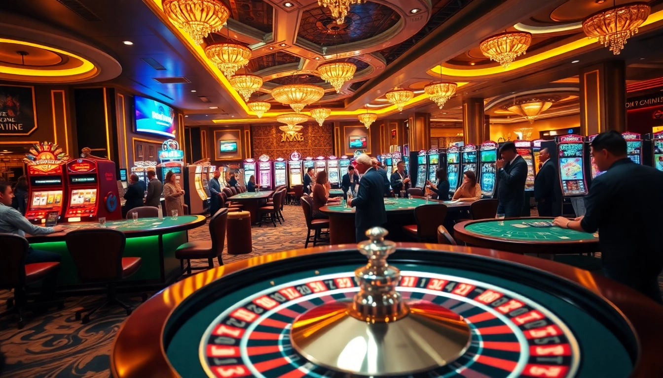 Engaging casino action with players at tables showcasing the 58win experience.