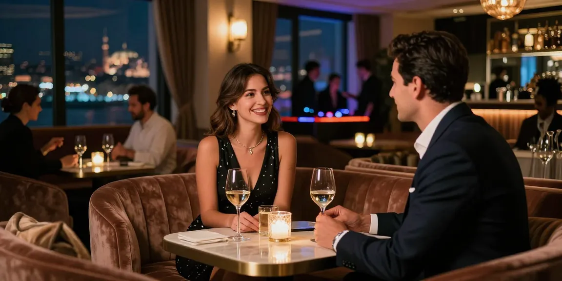 İstanbul Escort enjoying a night out in a luxurious lounge, showcasing elegance and sophistication.