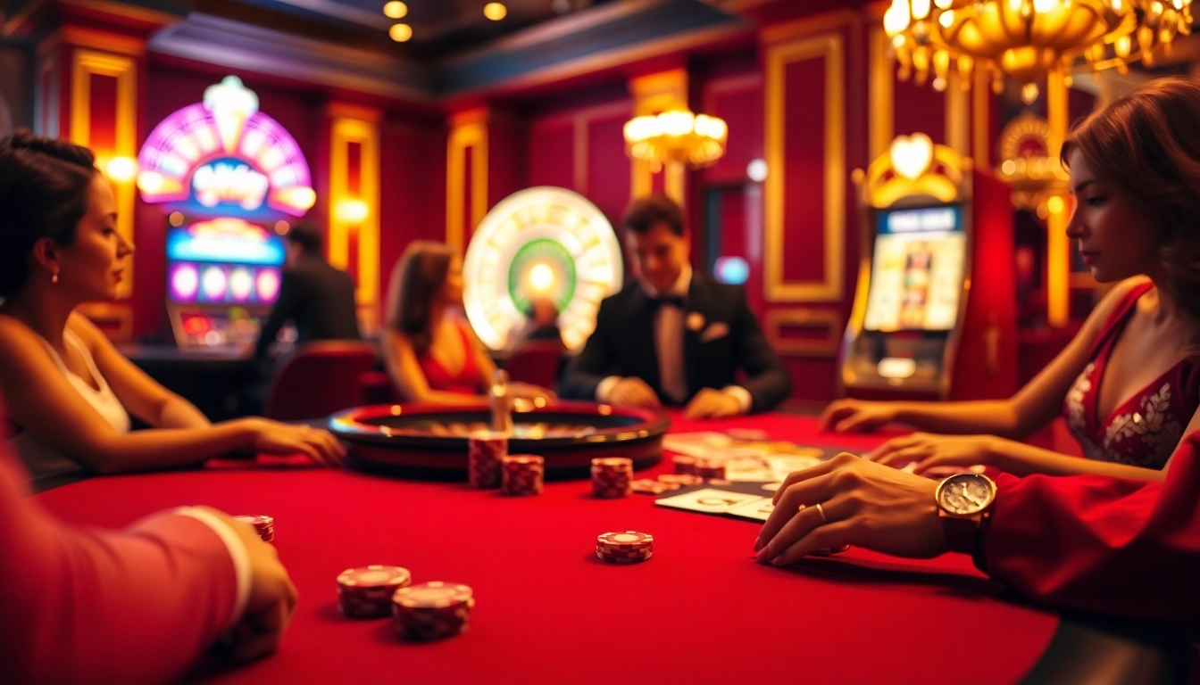 Engaging players at a high-stakes poker table with vibrant chips and cards focused on app 32win.