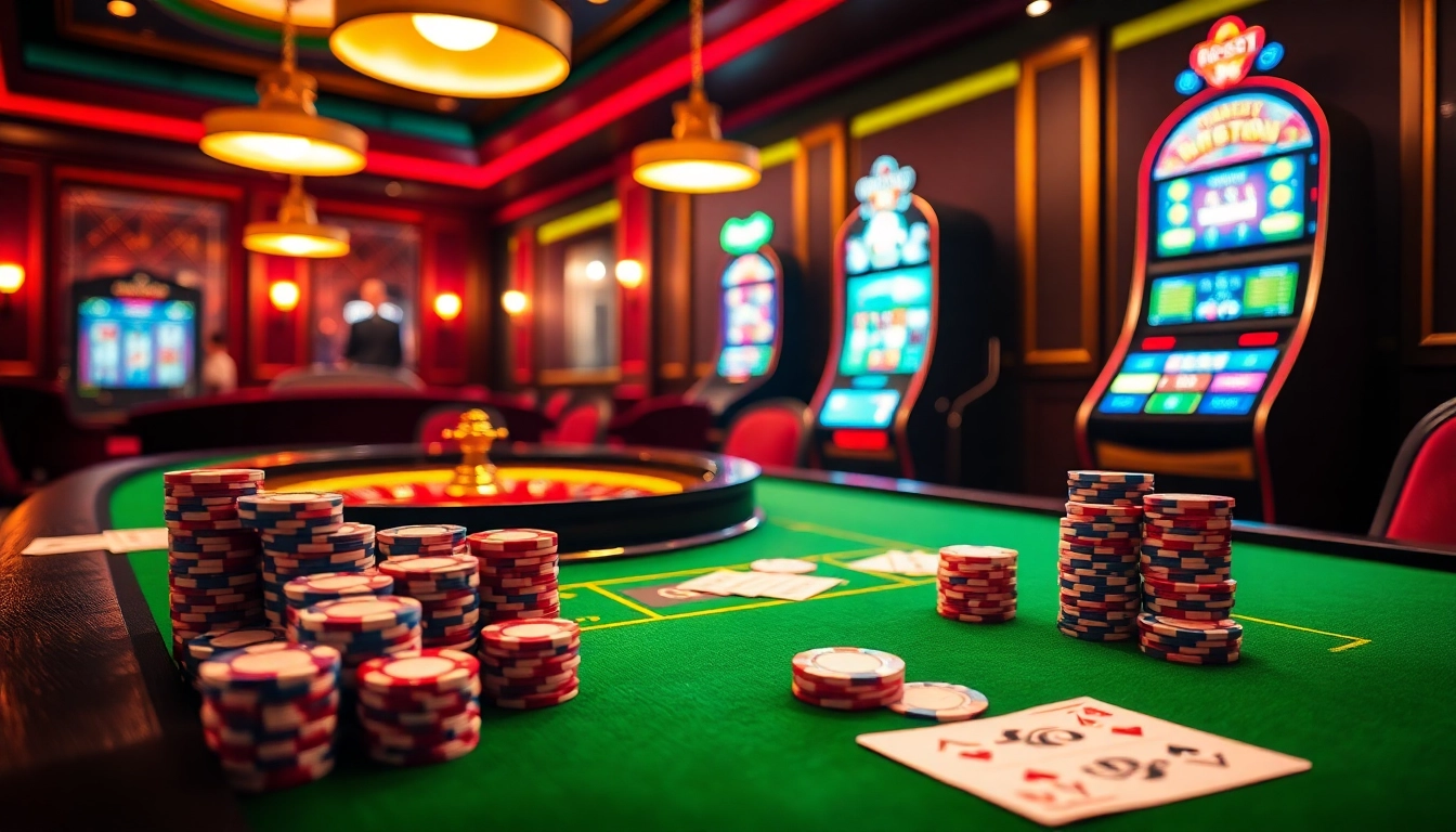 Betting excitement at the casino table showcasing action at https://c168.it.com with poker chips and cards.