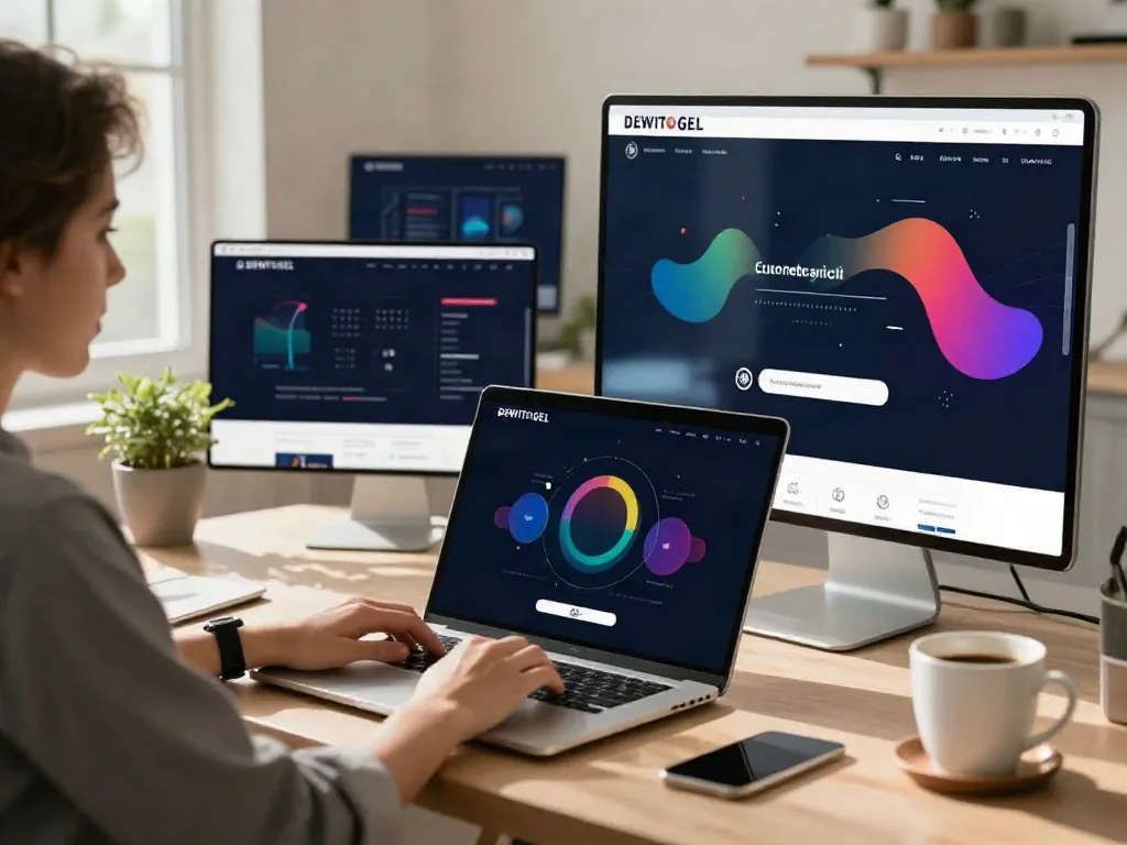Pengguna menjelajahi situs DEWITOGEL dengan mudah dan nyaman di laptop.