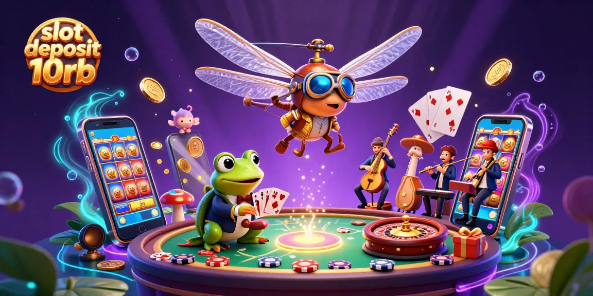 Engage with the exciting action of slot deposit 10rb at a vibrant underwater casino scene.