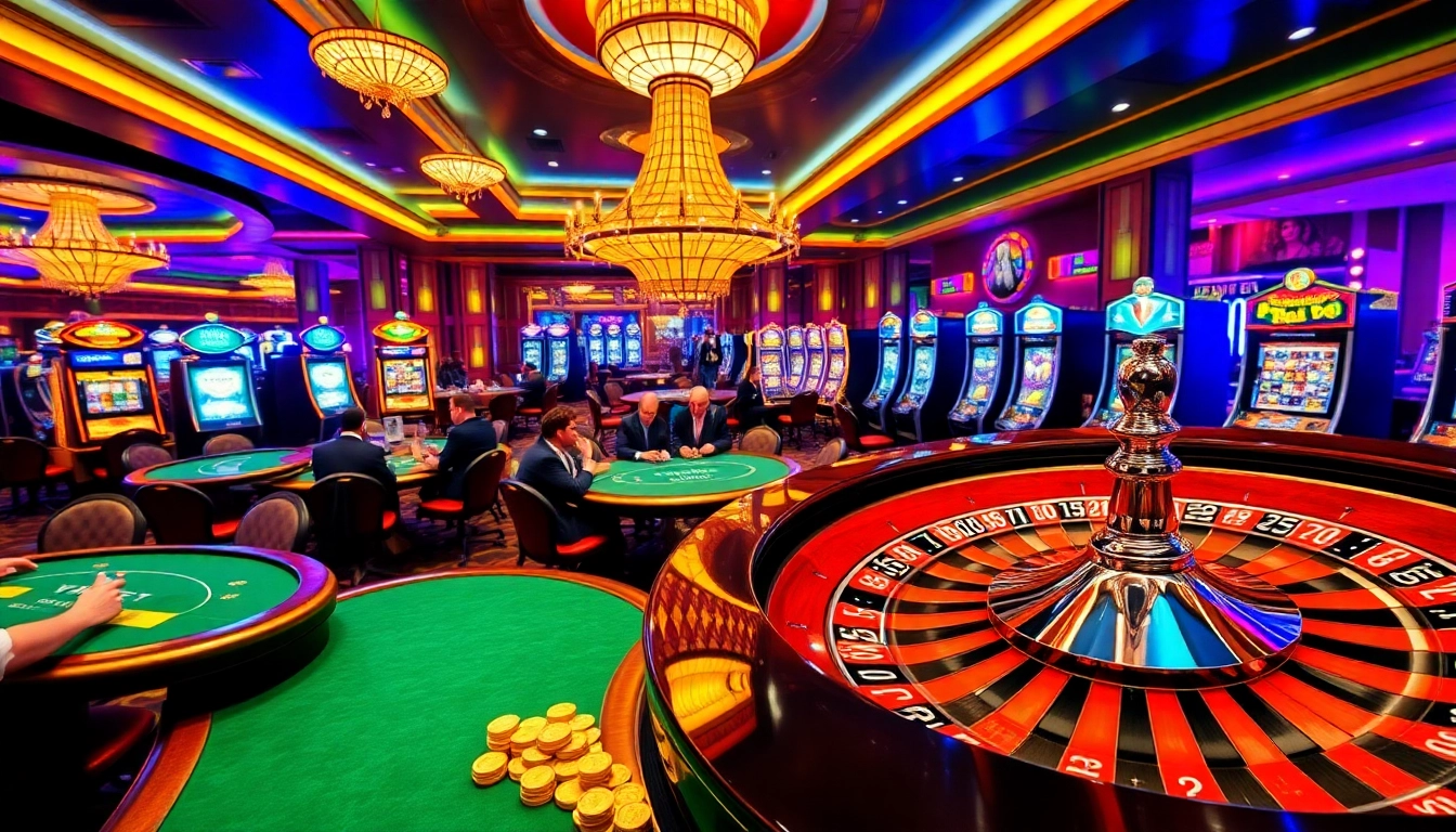 Players experiencing the excitement of casino games at 789BET, showcasing vibrant tables and thrilling gameplay.