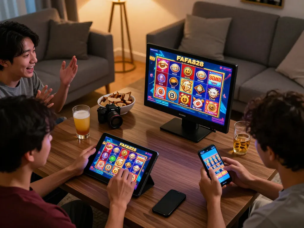 ผู้เล่นสนุกสนานกับเกมสล็อตที่น่าสนใจบน FAFA828 โดยใช้โทรศัพท์มือถือในบรรยากาศที่บ้านอย่างอบอุ่น