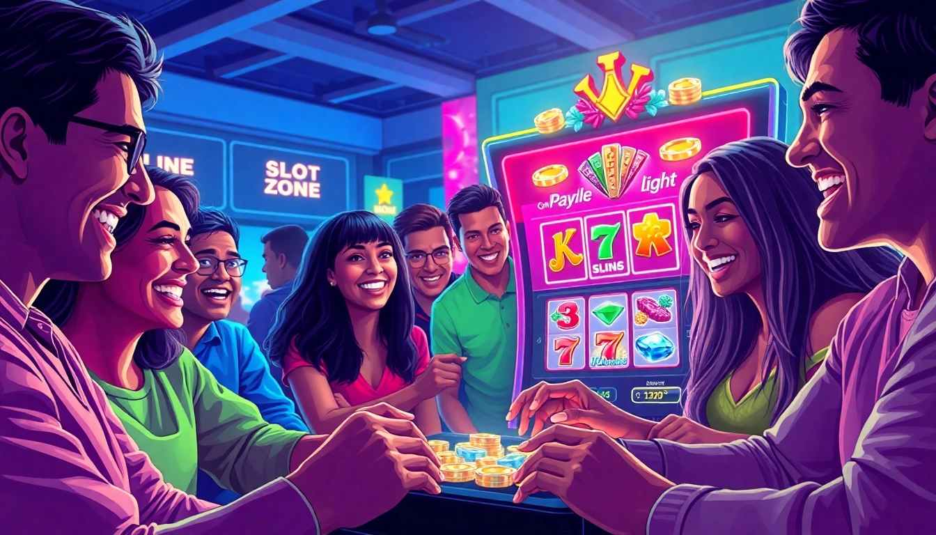 Experience the thrill of hoki138 with players enjoying vibrant online slot games.