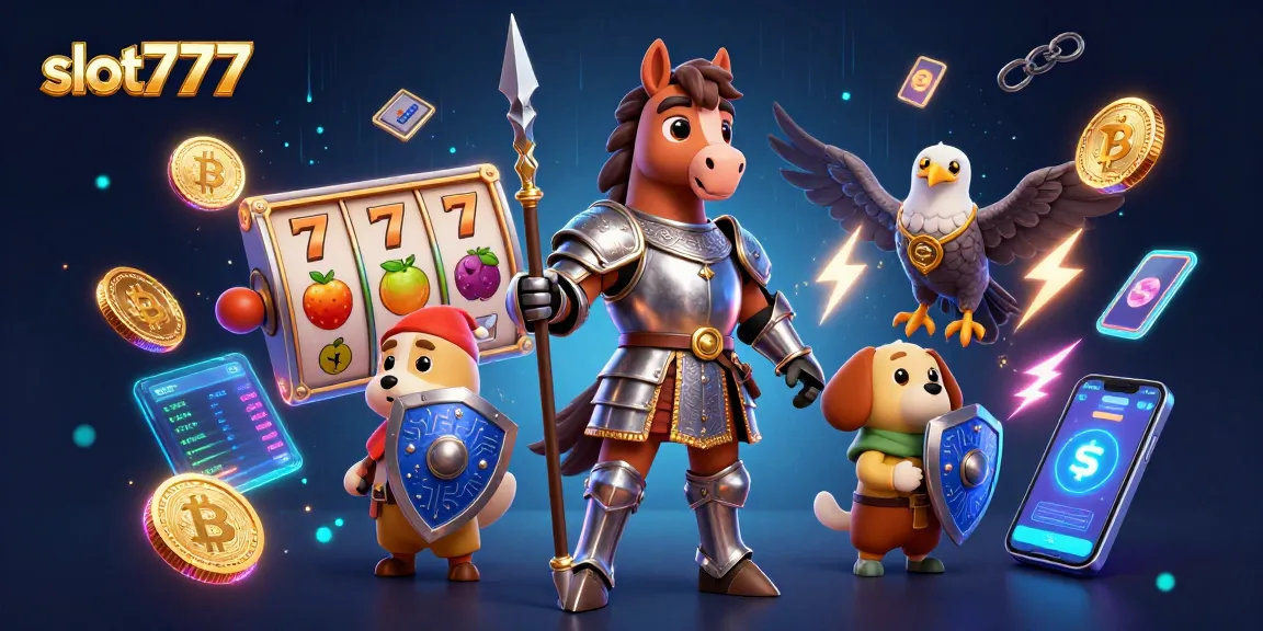 Engage in slot777 gaming adventures with knights, coins, and reels amidst vibrant graphics.