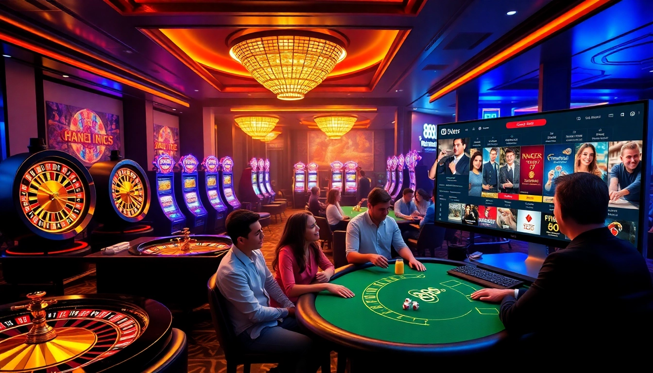 Gambling excitement at 888 new with vibrant roulette wheels and poker tables.