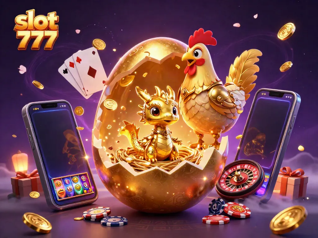 Menyaksikan aksi seru slot 777 dengan naga emas dan tumpukan chip poker, menandakan kemenangan besar.