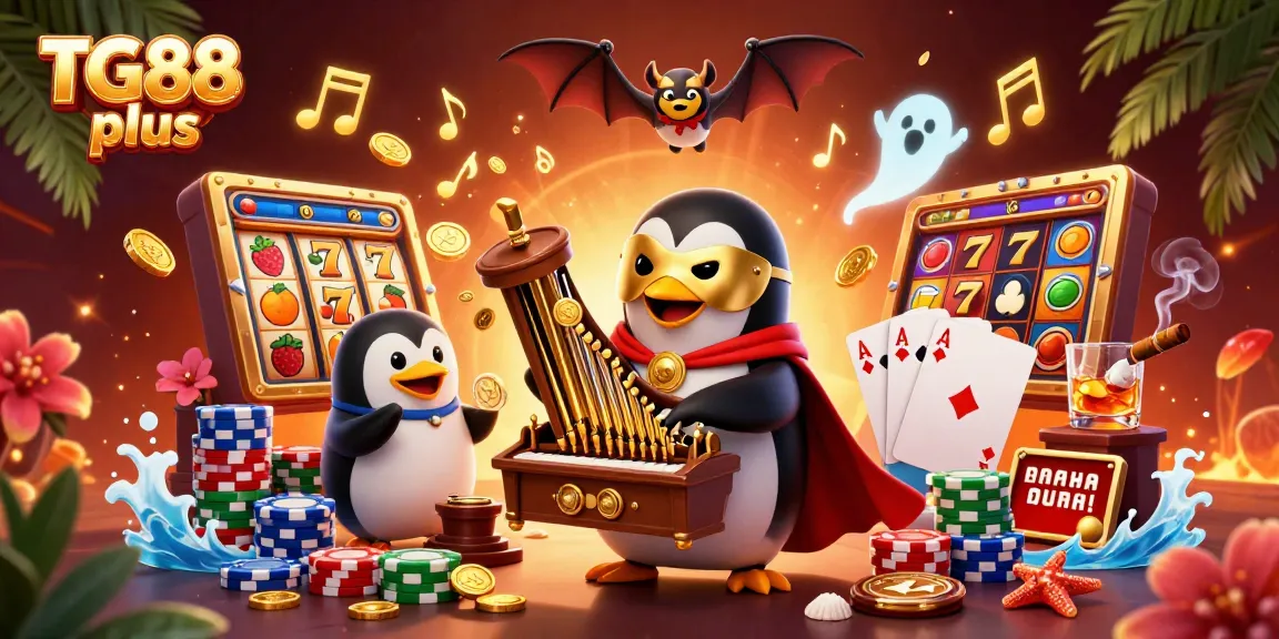 Engage with TG88 plus and experience a thrilling casino adventure with colorful elements and vibrant characters.