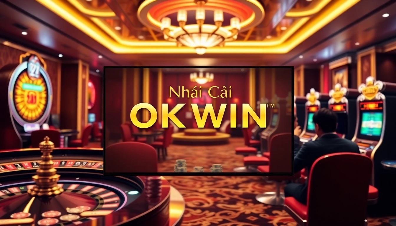 Experience thrilling games at Nhà Cái OKWIN with vibrant casino visuals and enticing wagering opportunities.