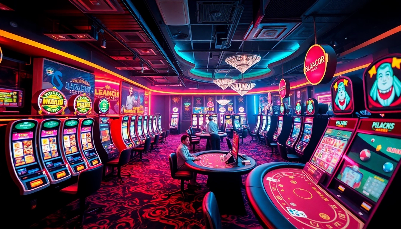 Experience the excitement of bolagacor online gambling with vibrant casino visuals and engaging gaming options.