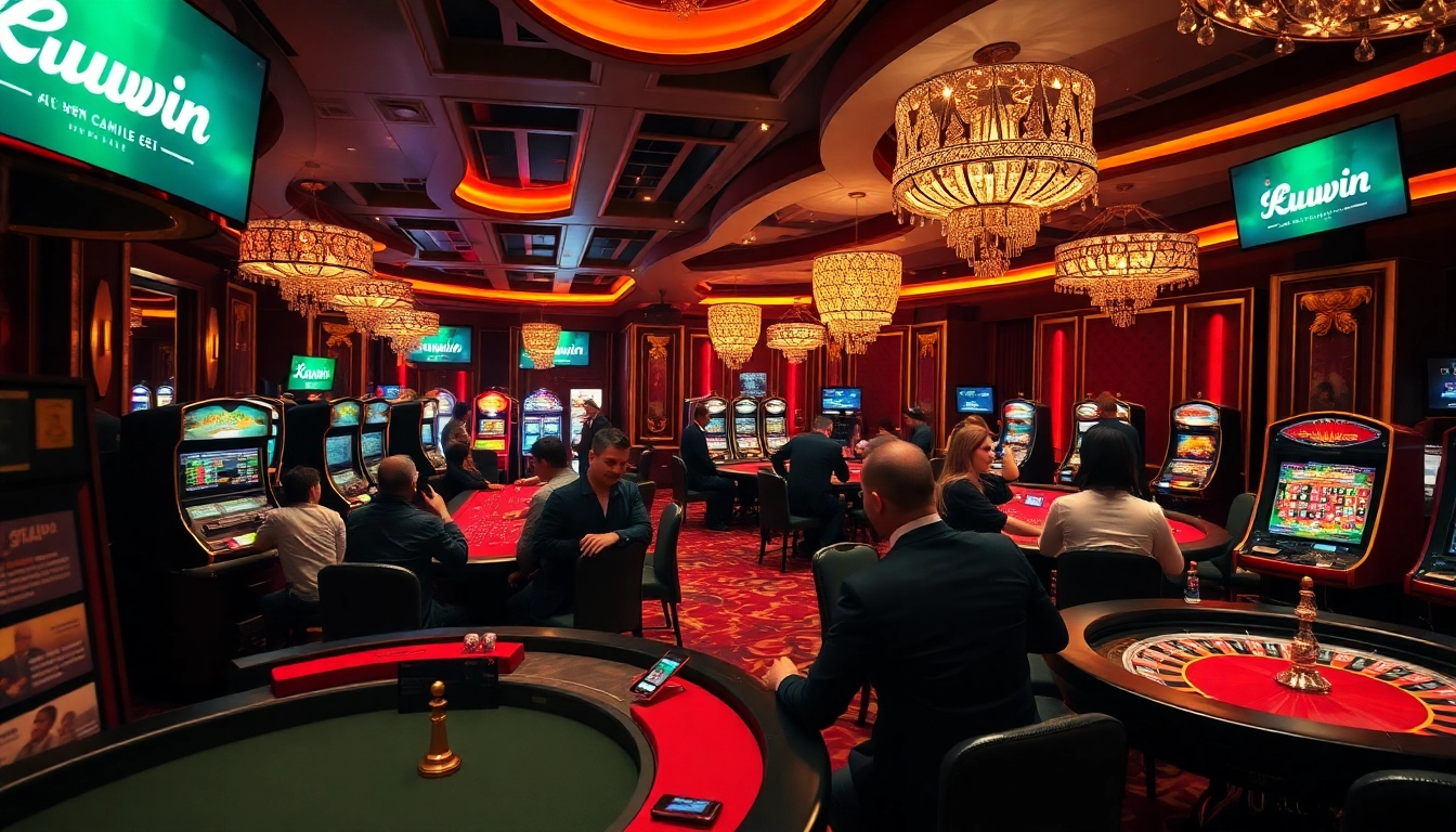 Play a thrilling game at kuwin casino with vibrant tables and exciting gameplay elements.