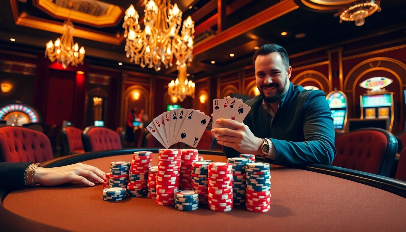 Experience excitement at the 13win poker table with high-stakes chips and a winning hand revealed.