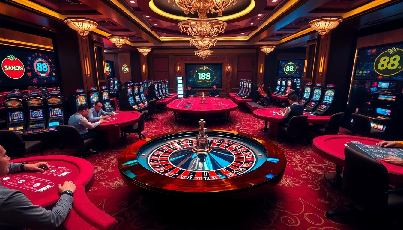 Experience the excitement of new 88 with vibrant casino games like roulette and poker.