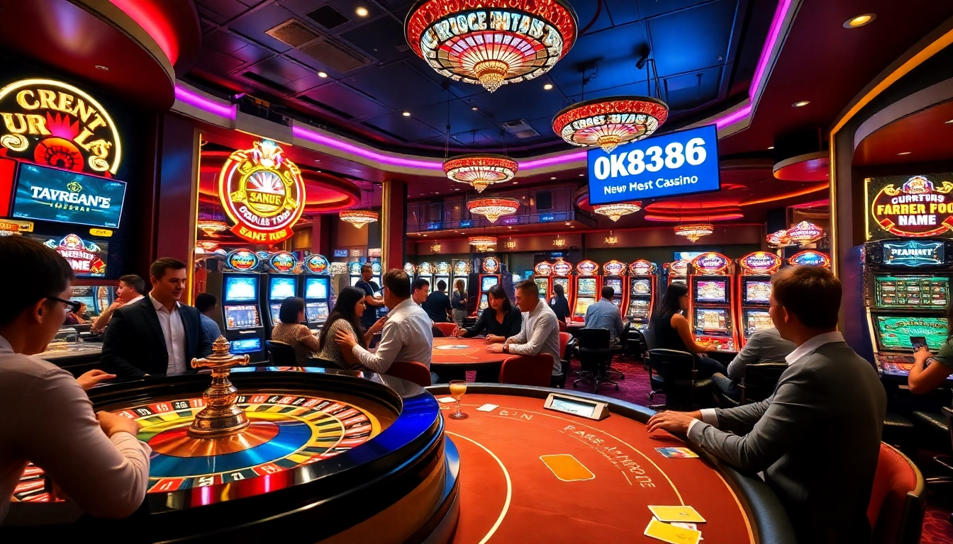 Experience the thrill of gambling with OK8386 at a luxury casino featuring vibrant games.