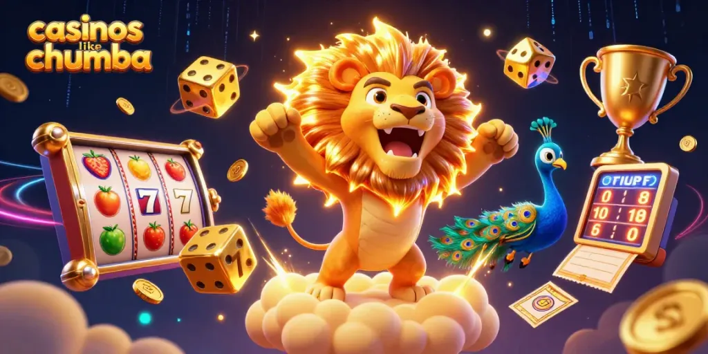 Play exciting games at casinos like Chumba with vibrant slot elements and golden rewards.