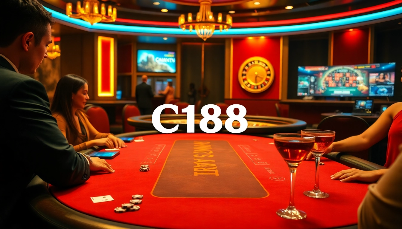Experience excitement at the C168 casino poker table with vibrant colors and high-stakes play.