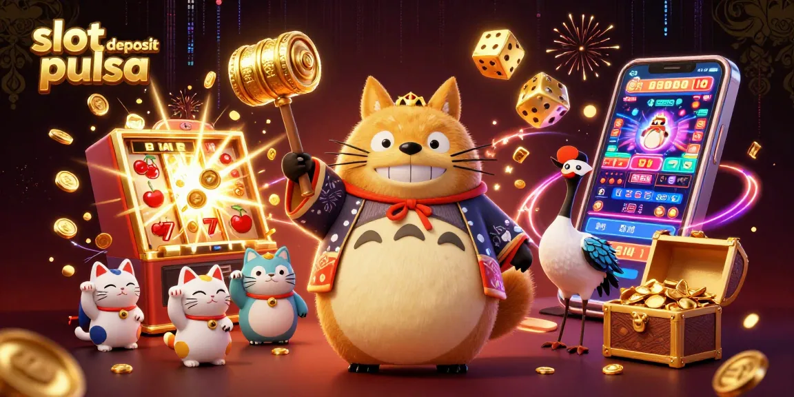 Menangkan permainan slot deposit pulsa dengan karakter unik dalam latar kasino yang menjanjikan kesenangan.