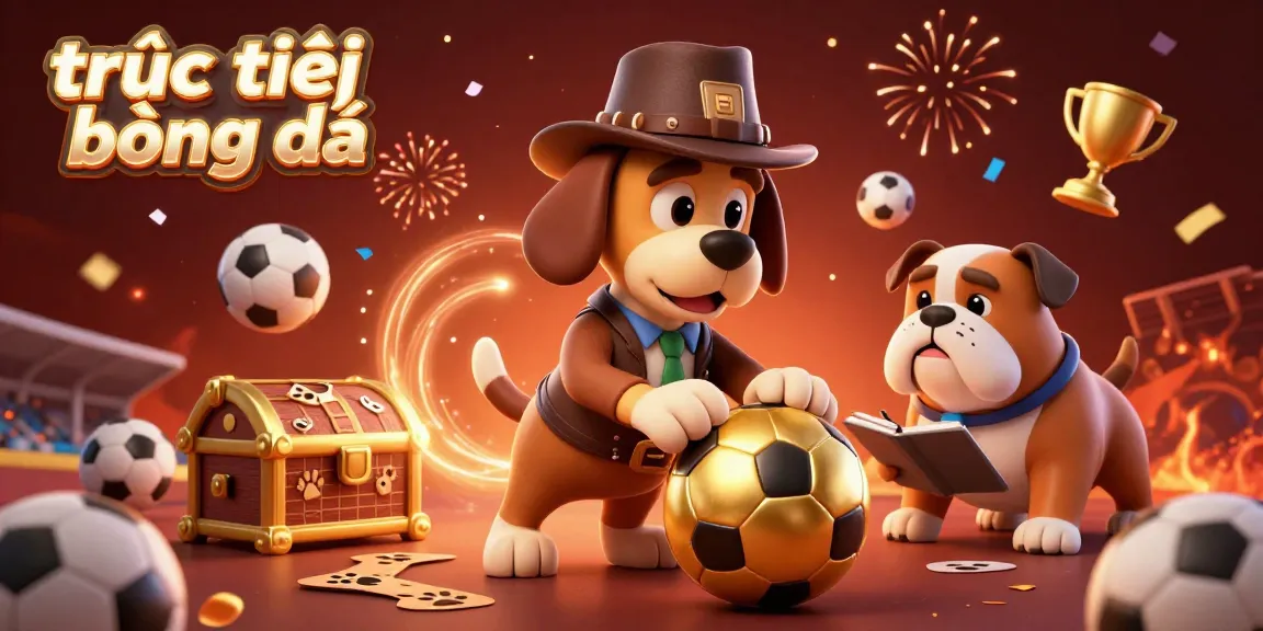 Engage in trực tiếp bóng đá with a detective examining clues in a vibrant sports-themed scene.