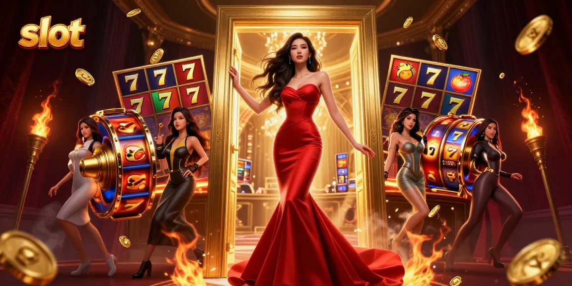 Experience thrilling slot gaming with vibrant characters and dynamic game elements in a casino scene.
