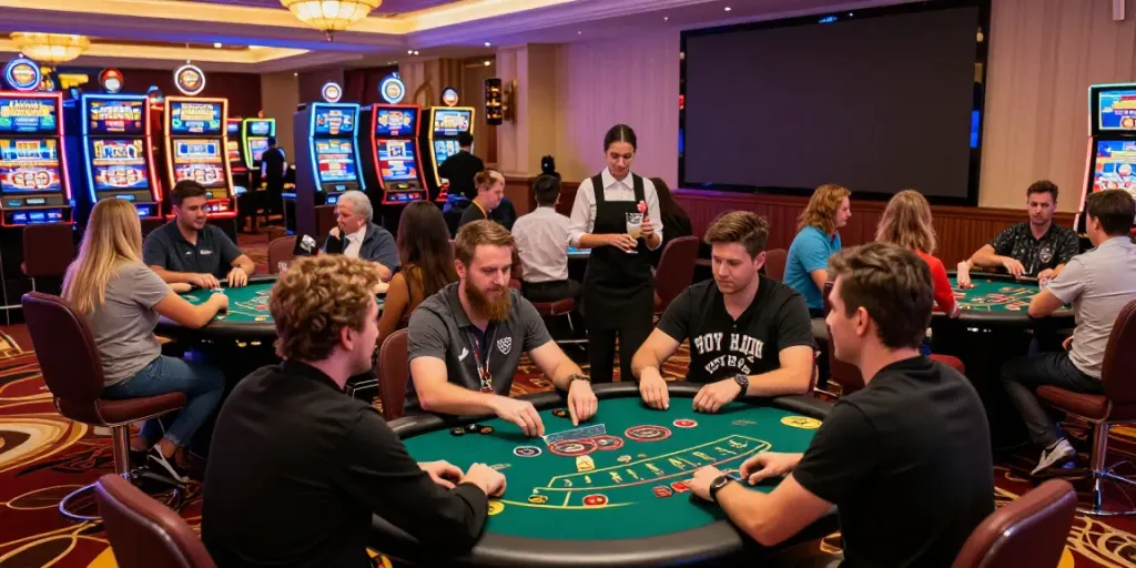 CasinoBonusMag.com showcases a vibrant casino floor with players enjoying games and a lively atmosphere.