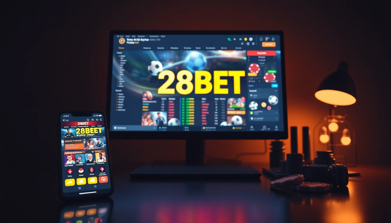 28BET online betting platform interface showcasing vibrant odds and games.