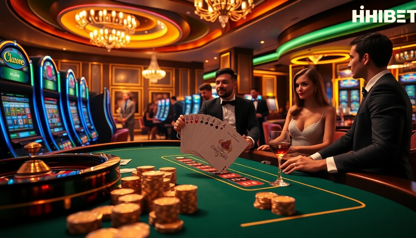 Experience luxury gaming at Clube VIP HHBET with elegant casino tables and high-stakes action.