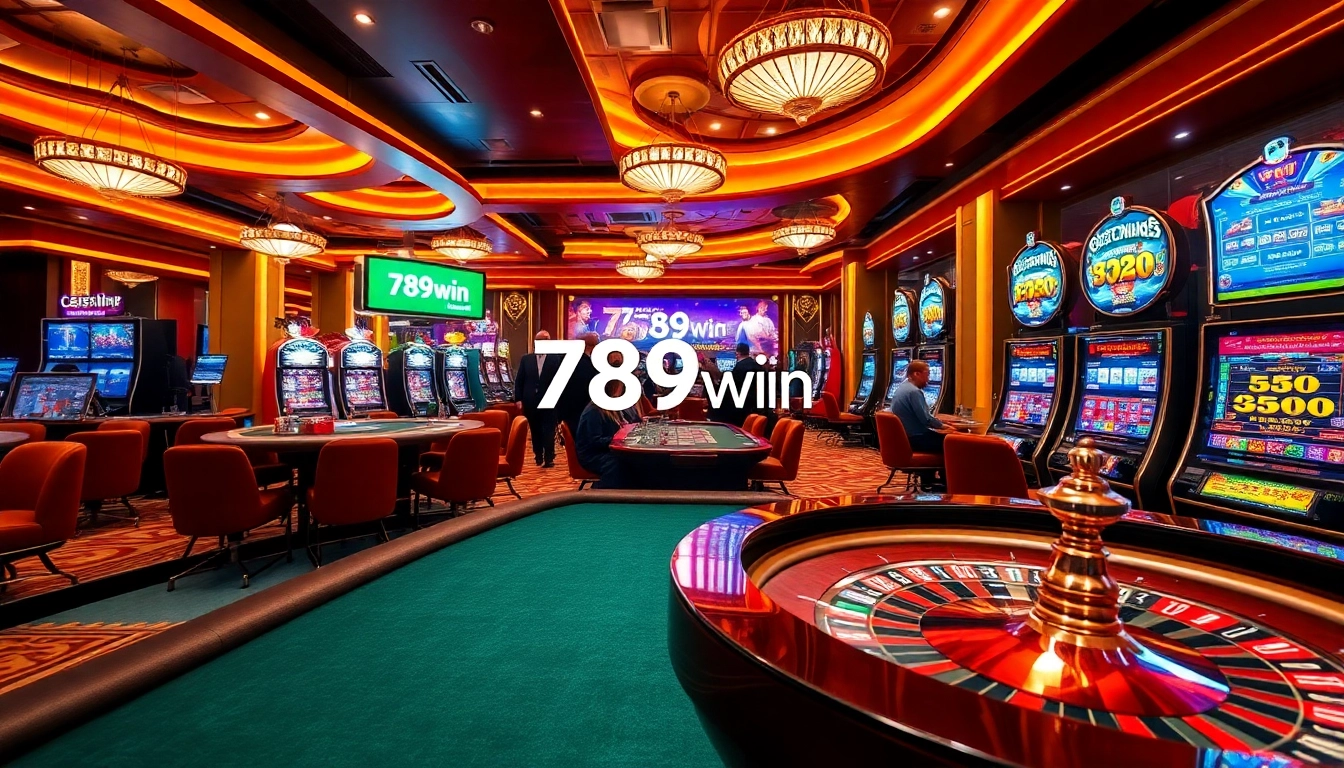 Experience thrilling gambling adventures at 789win with vibrant casino elements.