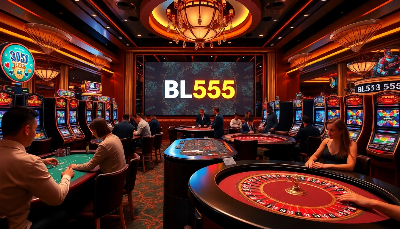 Experience thrilling gameplay at BL555 casino with high-stakes poker and vibrant slot machines.