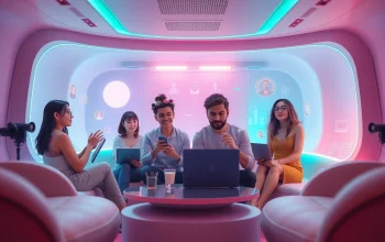 Engaging scene showcasing free sex ai avatars interacting in a futuristic chat environment.