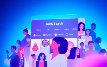 OnlyFans Search interface showcasing diverse creators and categories.