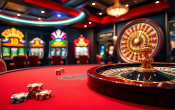 Experience the excitement of Onbet com with premium poker chips on a vibrant casino table.