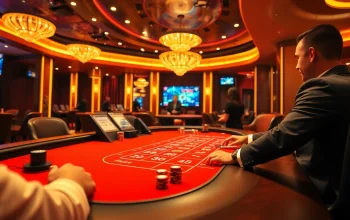 에볼루션 카지노의 현대적이고 고급스러운 게임 테이블에서 실시간 딜러가 플레이어와 소통하는 모습