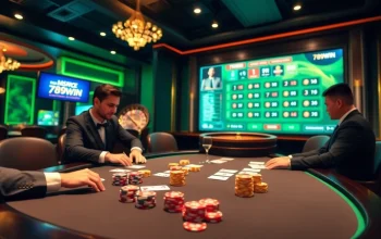 Experience thrilling poker action at 789WIN with vibrant chips and a classic roulette wheel.